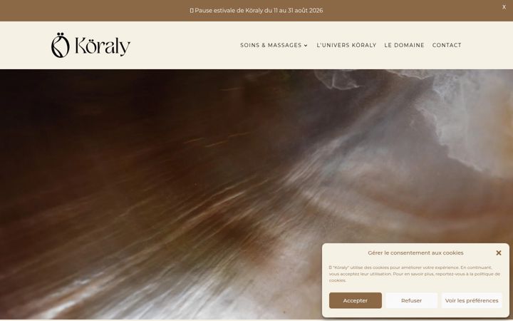 Screenshot of koraly.fr