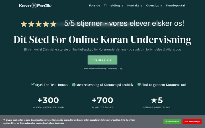 Screenshot of koranforalle.dk