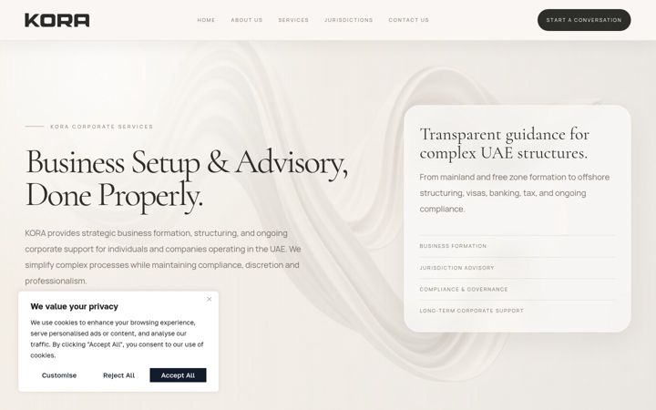 Screenshot of korauae.com