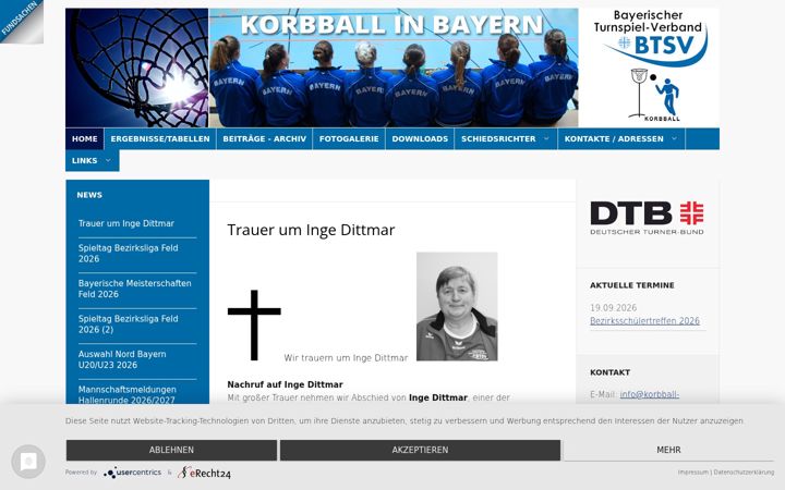 Screenshot of korbball-bayern.de