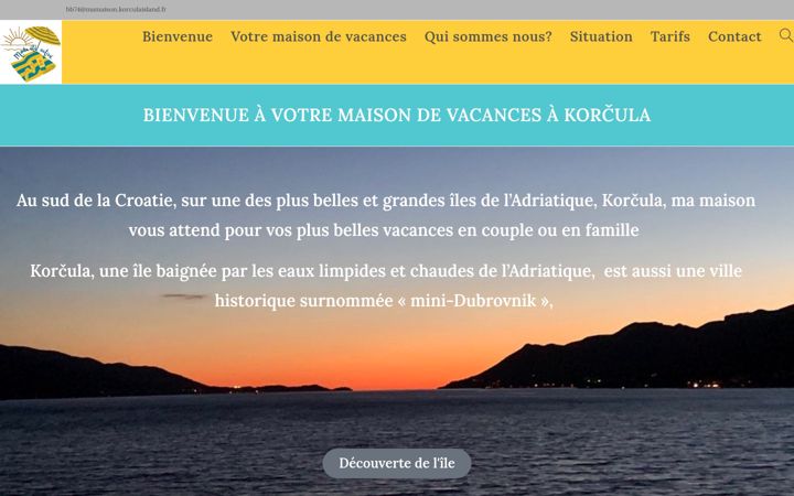 Screenshot of korculaisland.fr