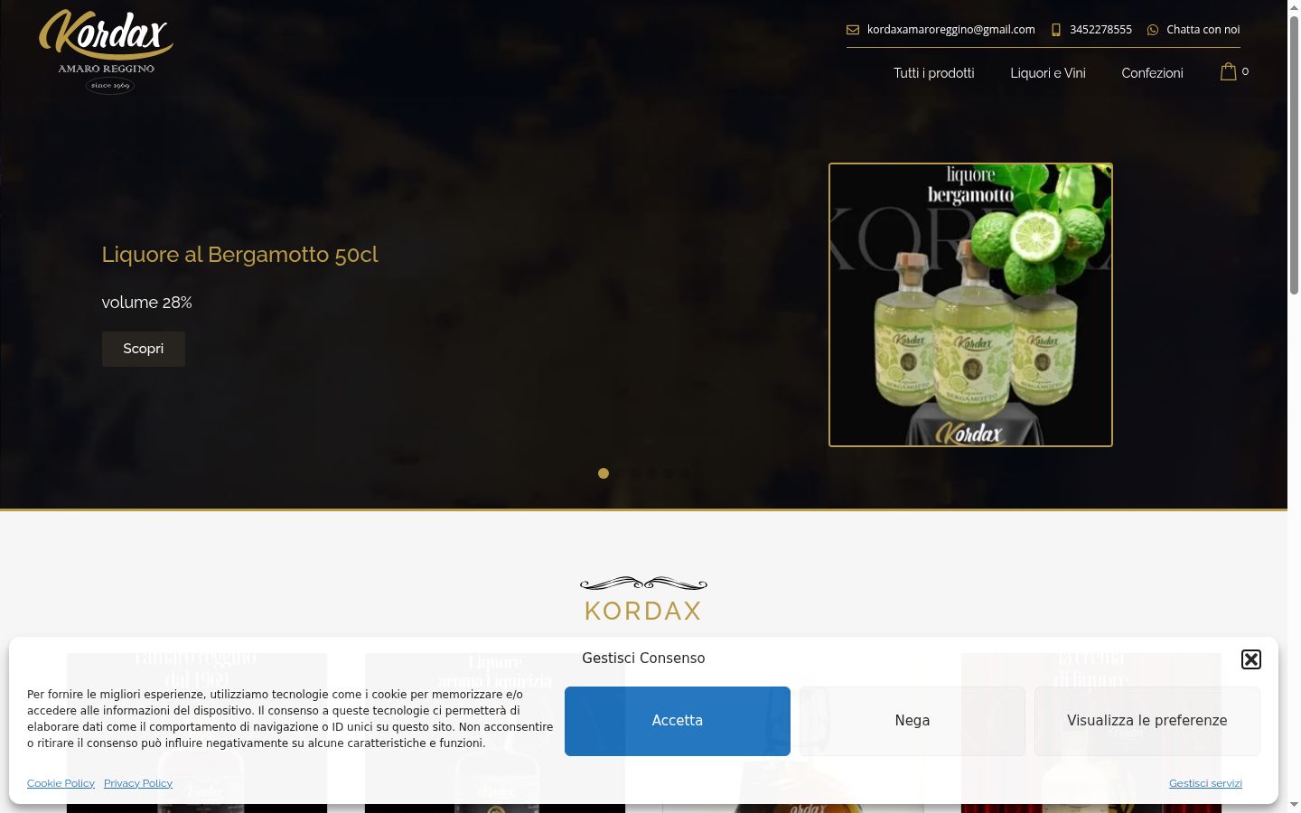 Captura de pantalla del banner de consentimiento mostrado antes de cualquier interacción
