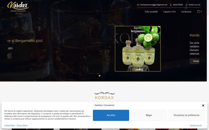 Screenshot of kordaxamaroreggino.com
