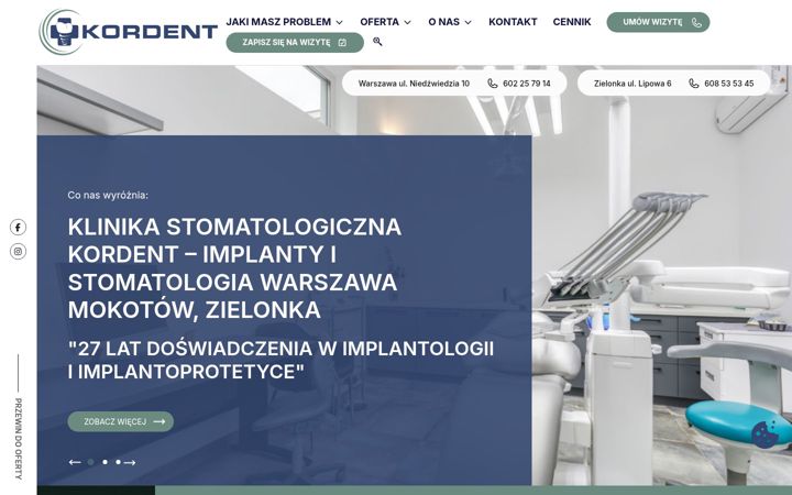 Screenshot of kordent.com.pl