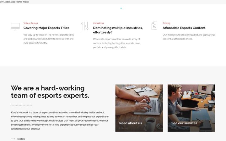 Screenshot of kordsnetwork.com