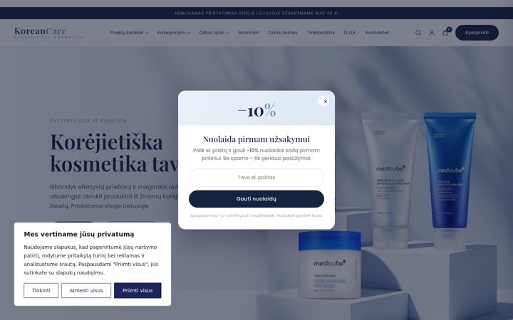 Screenshot of koreancare.lt