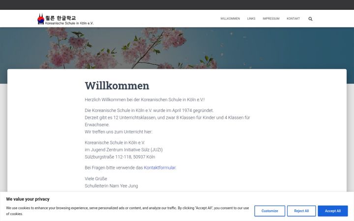 Screenshot of koreanische-schule-koeln.org