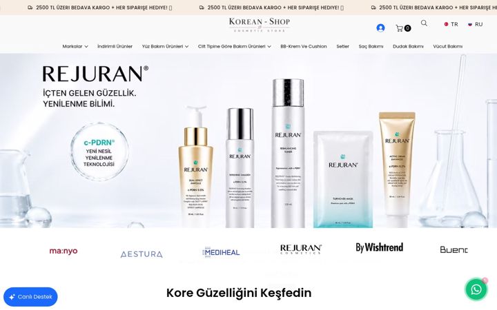 Screenshot of koreanshop.com.tr