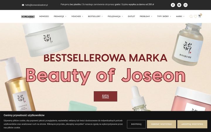 Screenshot of koreanskisekret.pl
