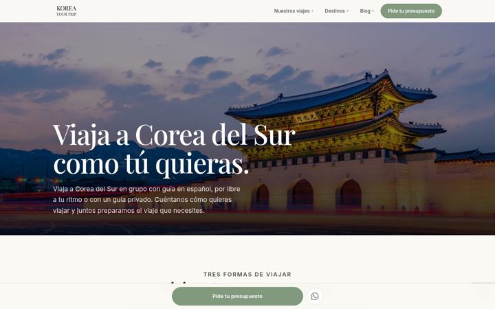 Screenshot of koreatourtrip.com