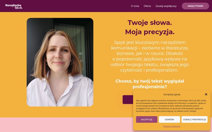 Screenshot of korektorkamarta.pl