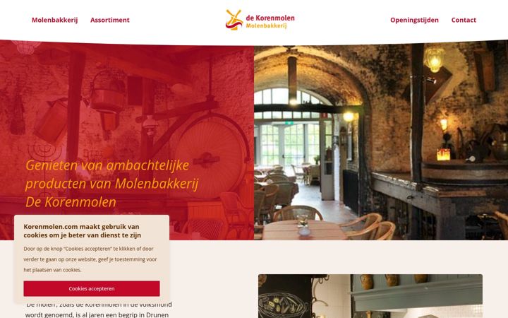 Screenshot of korenmolen.com