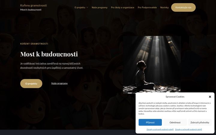Screenshot of korenygramotnosti.cz