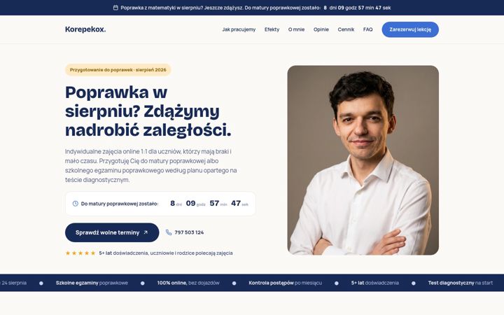 Screenshot of korepekox.pl