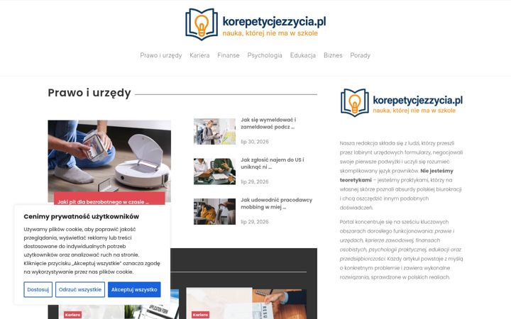 Screenshot of korepetycjezzycia.pl