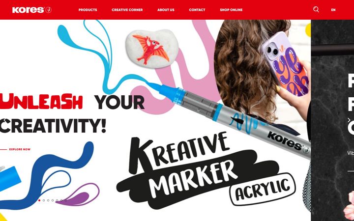 Screenshot stránky kores.com