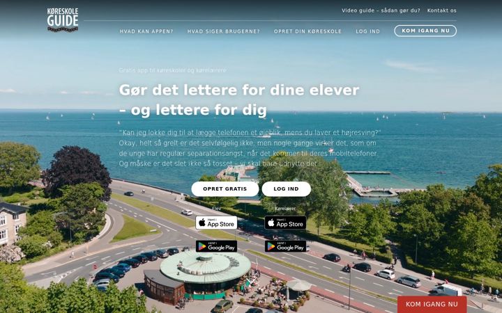 Screenshot of koreskoleguide.dk