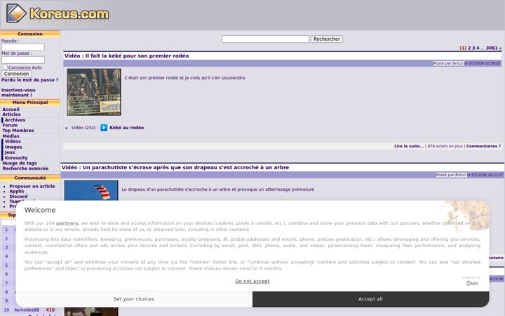 Screenshot του koreus.com