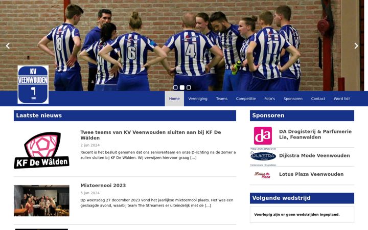Screenshot of korfbalveenwouden.nl
