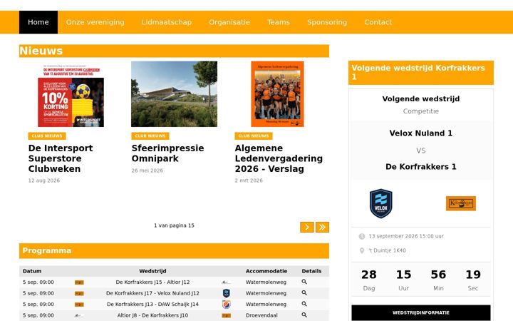 Screenshot of korfrakkers.nl
