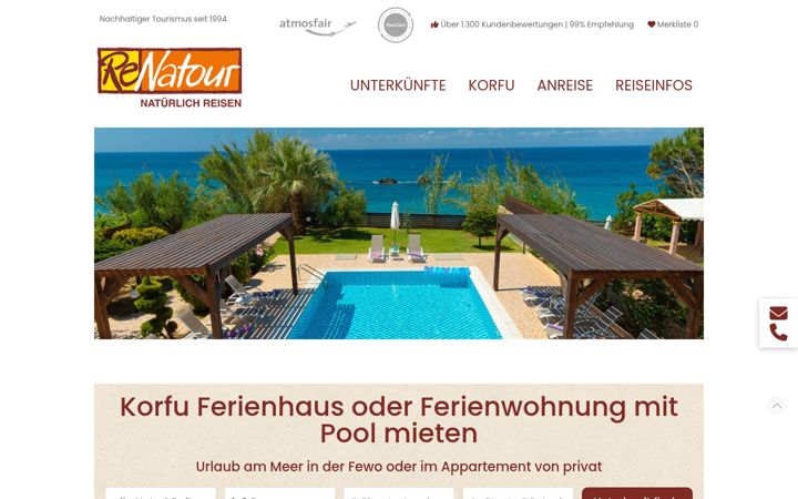 Screenshot of korfu-ferienhaus-ferienwohnung.de