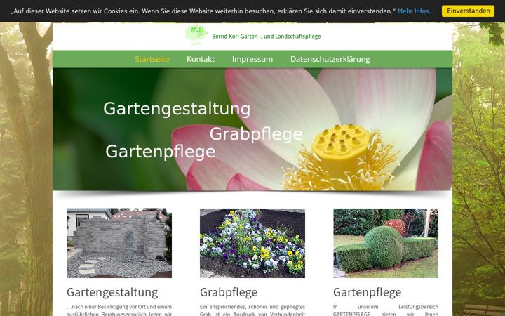 Screenshot of kori-garten-und-grabpflege.de