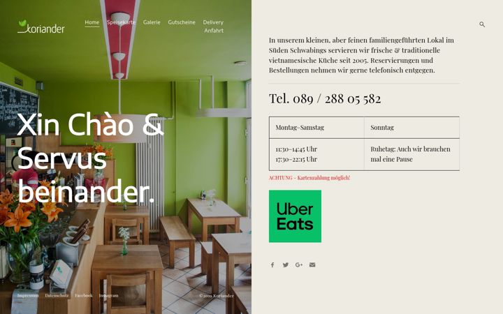 Screenshot of korianderplus.de