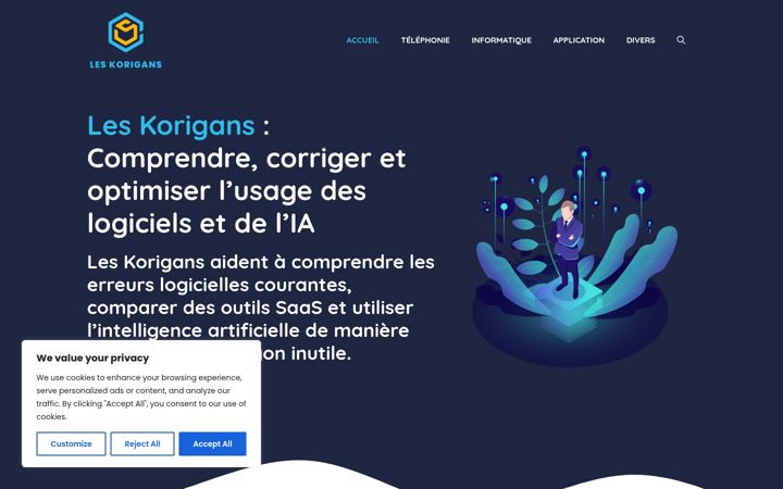 Screenshot of korigans.net