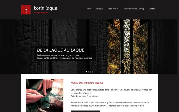 Screenshot of korinlaque.fr