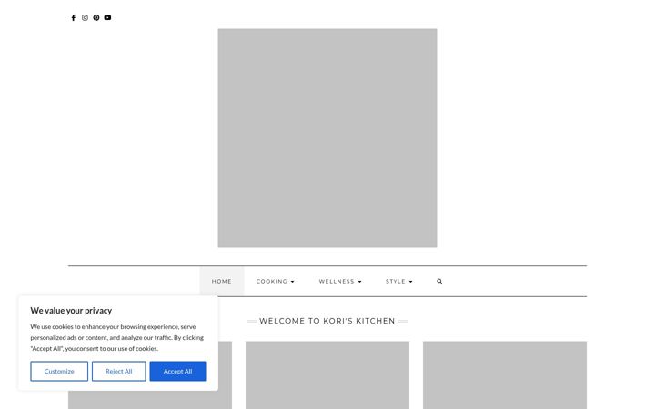 Screenshot of koris-kitchen.com