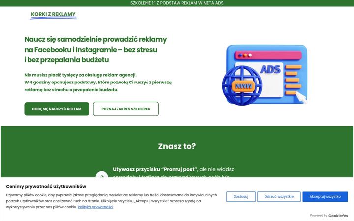 Screenshot of korkizreklamy.pl