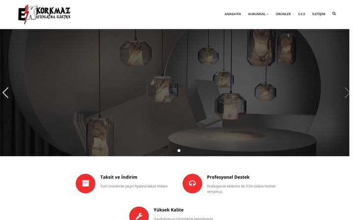 Screenshot of korkmazelektrik.com.tr