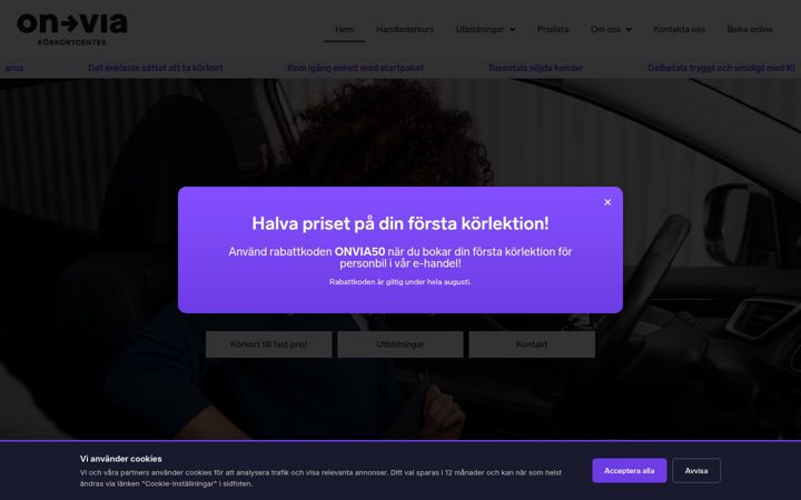 Screenshot of korkortcenter.com