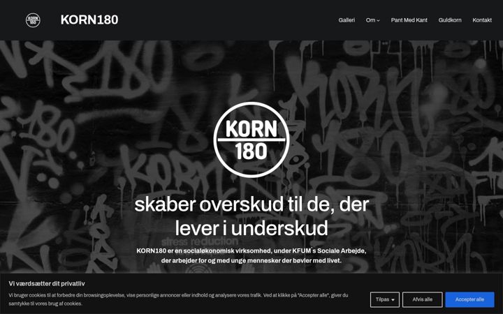 Screenshot of korn180.dk