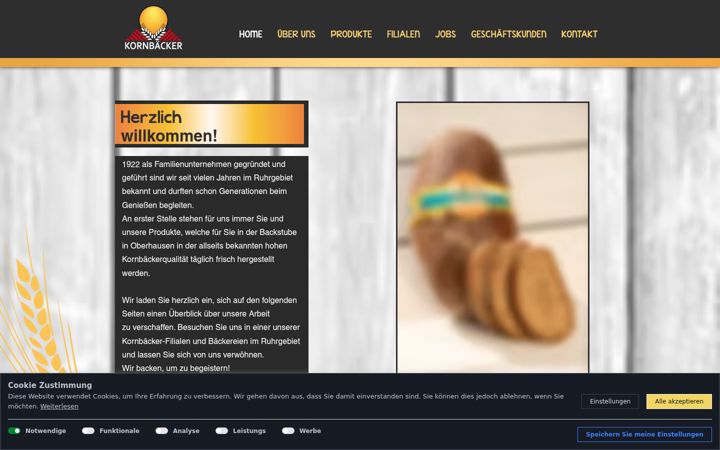 Screenshot of kornbaecker.de