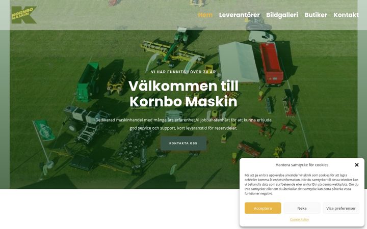 Screenshot of kornbomaskin.se