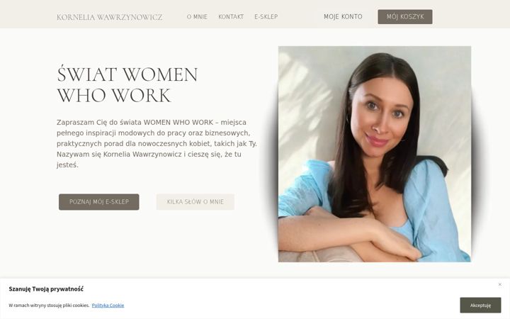 Screenshot of korneliawawrzynowicz.pl