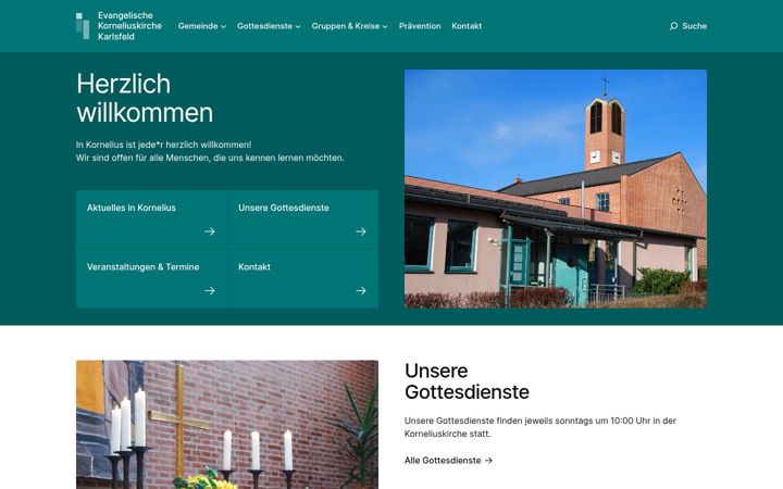 Screenshot of korneliuskirche.de