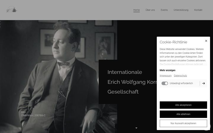 Screenshot of korngold-gesellschaft.de