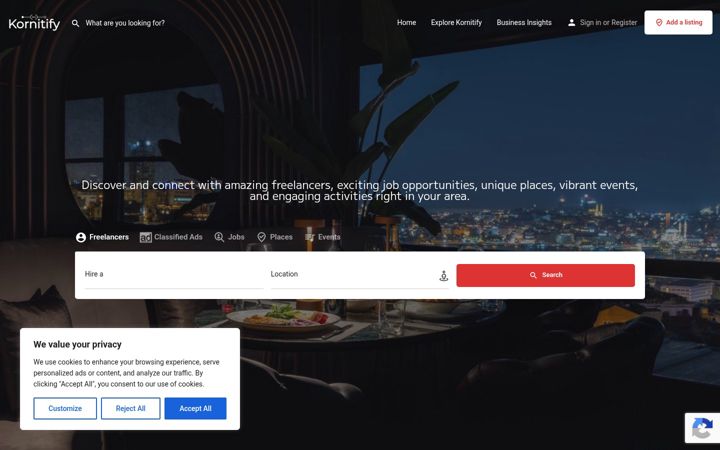 Screenshot of kornitify.co.uk