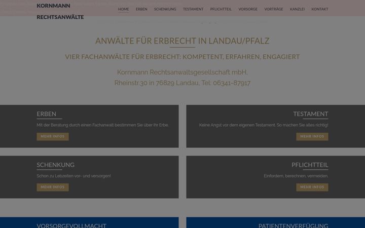 Screenshot of kornmann.de