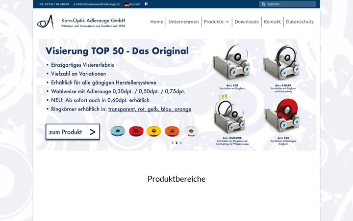 Zrzut ekranu kornoptikadlerauge.de