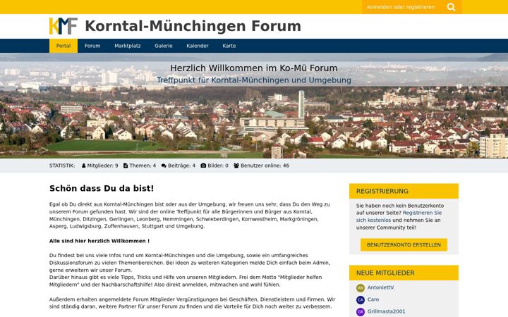 Screenshot of korntal-muenchingen.com