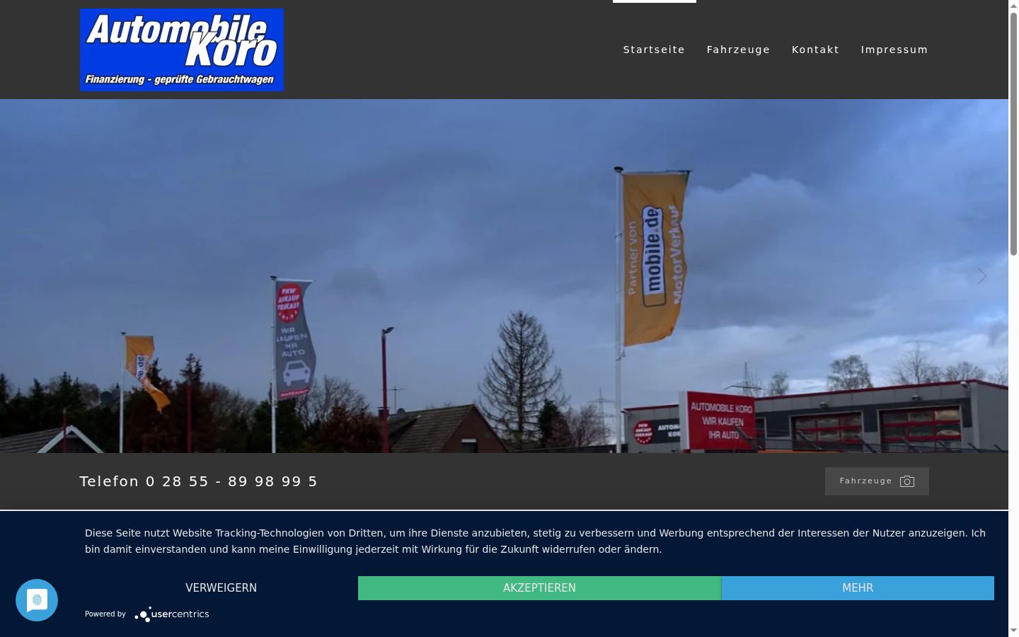 Sutikimo reklamjuostės, rodytos prieš bet kokią sąveiką, ekrano kopija