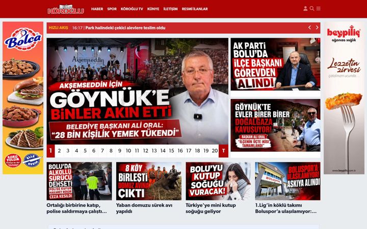Screenshot of koroglugazetesi.com