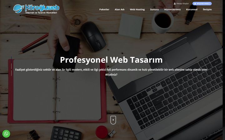 Screenshot of korogluweb.com