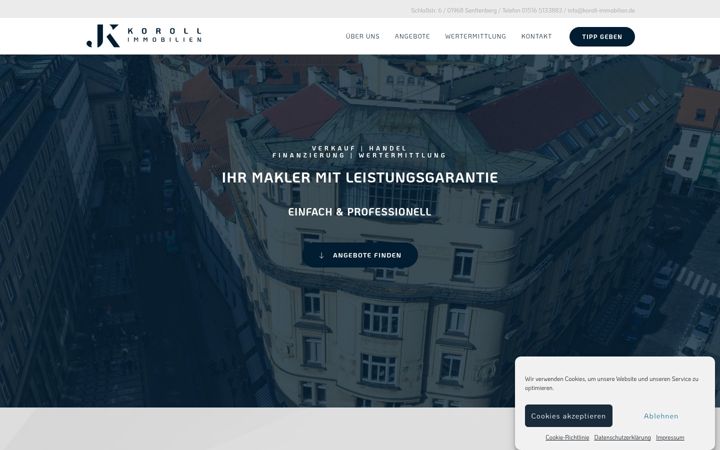 Screenshot of koroll-immobilien.de