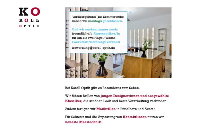 Screenshot of koroll-optik.de