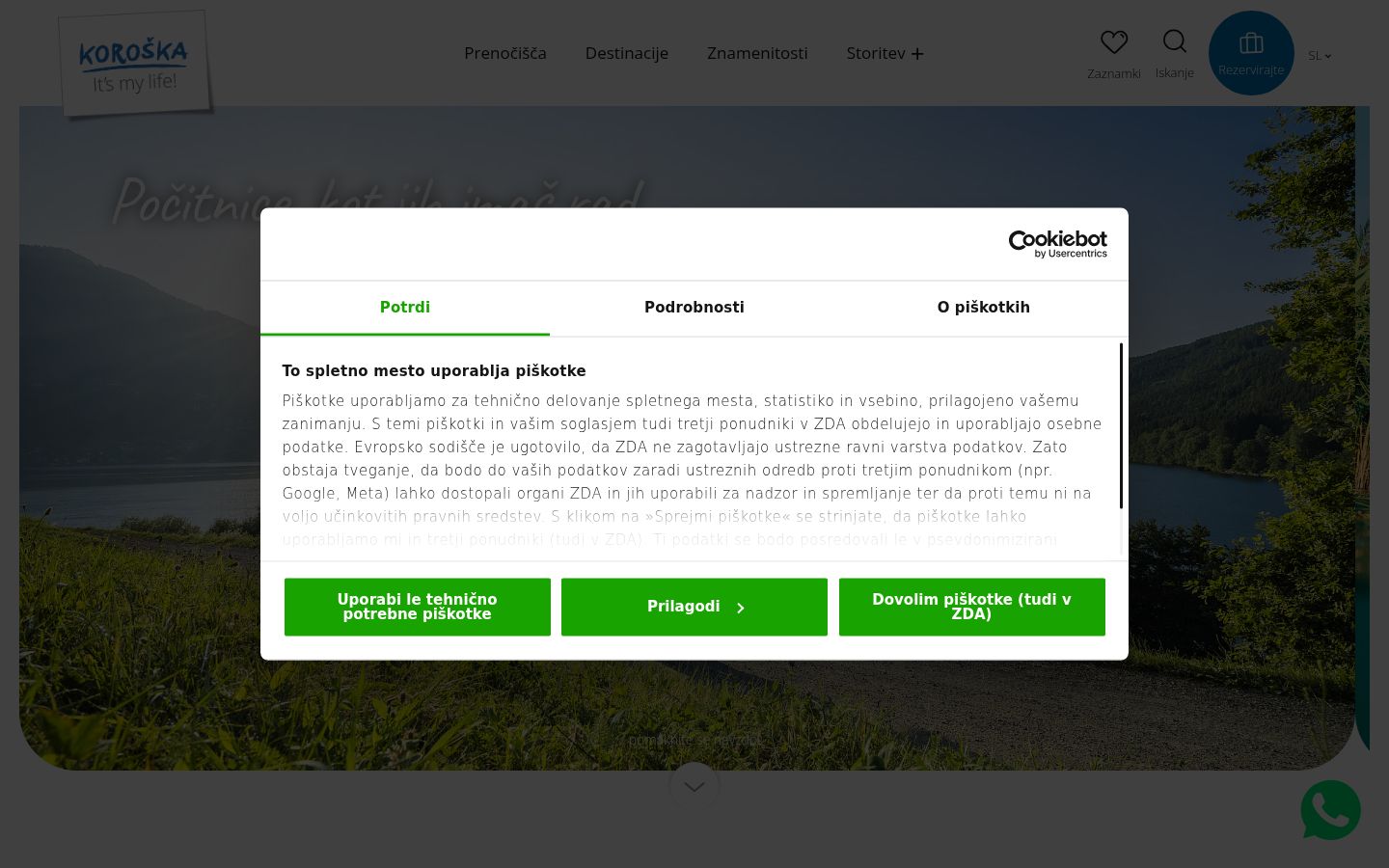 Zrzut ekranu banera zgody wyświetlanego przed jakąkolwiek interakcją