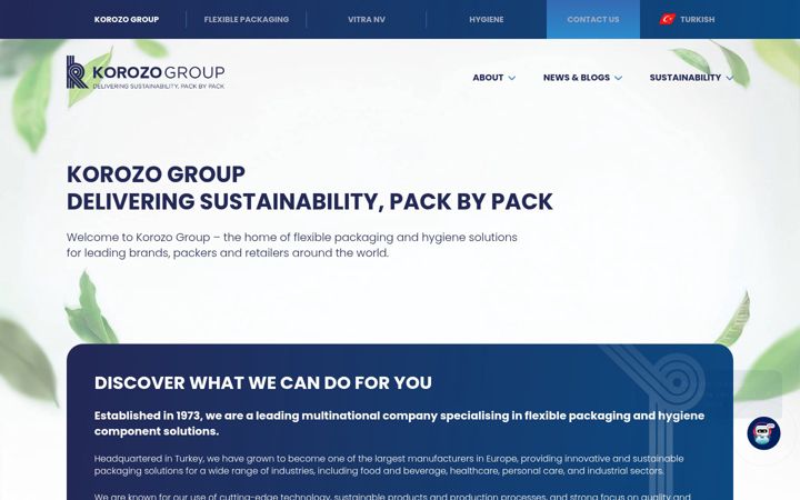 Екранна снимка на korozogroup.com